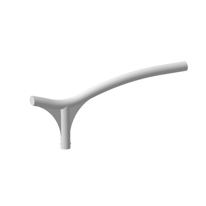 Single pole head bracket 1 m - graphite grey
