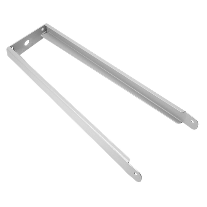 500 mm wall mounting extension arm in sheet steel painted aluminium grey