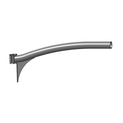 Long bracket 1 m - graphite grey