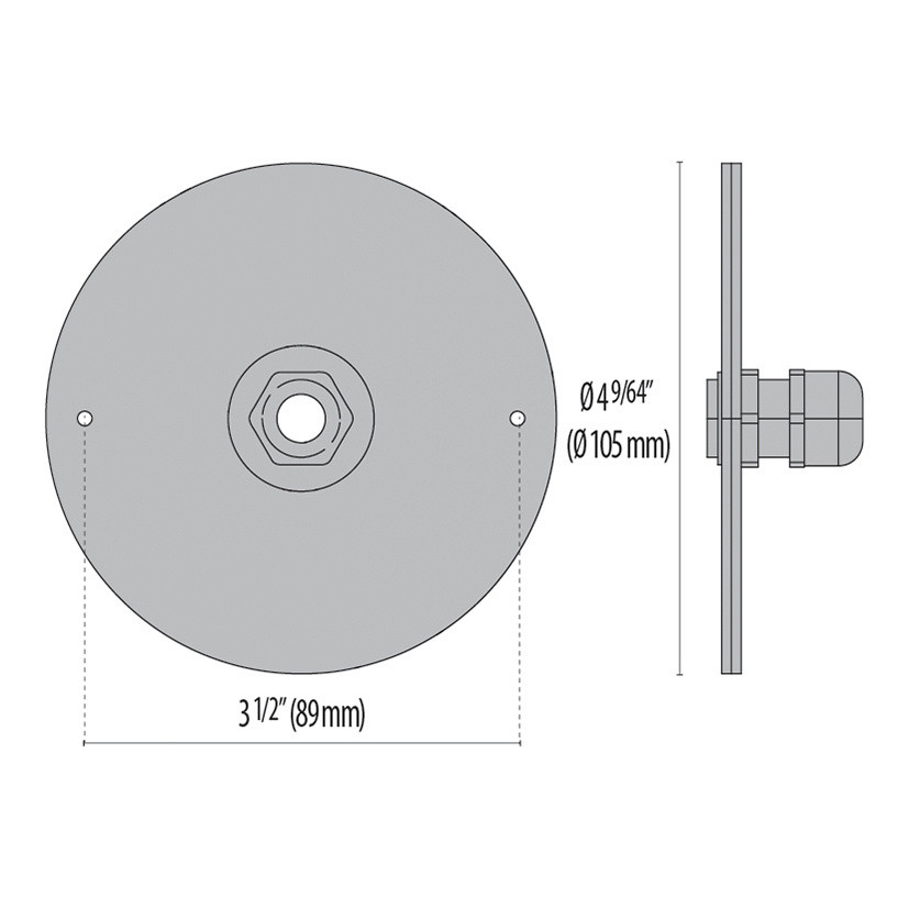 Round Jbox cover - Textured white