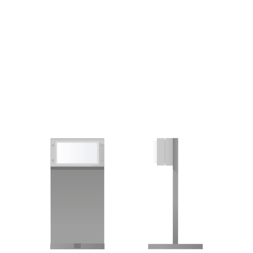 Post Bliz h 19.68" - Aluminium metallic