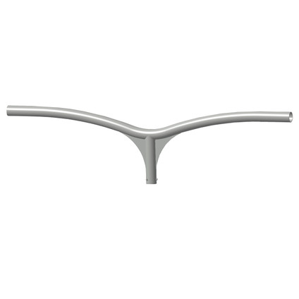 Double pole head bracket 1+1 m - graphite grey
