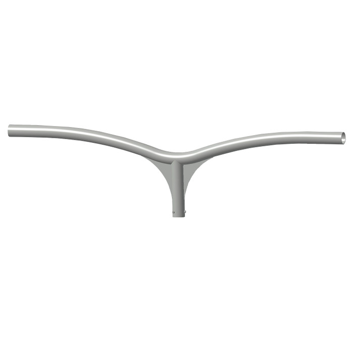 Double pole head bracket 1+1 m - graphite grey