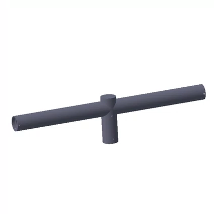 Staffa testa palo doppia 0,8 m - grigio grafite