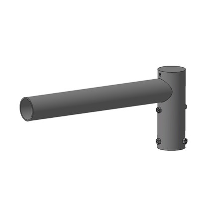 Single pole head bracket 0.4 m - graphite grey