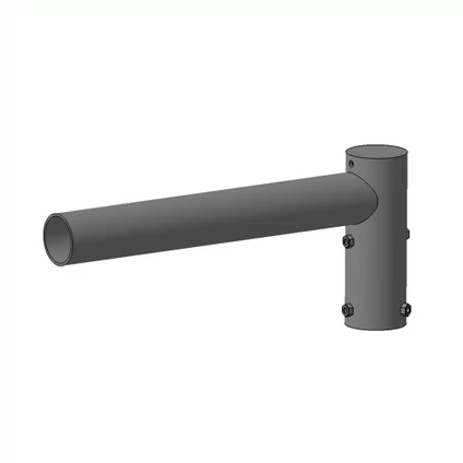 Staffa testa palo singola 0,4 m - grigio grafite