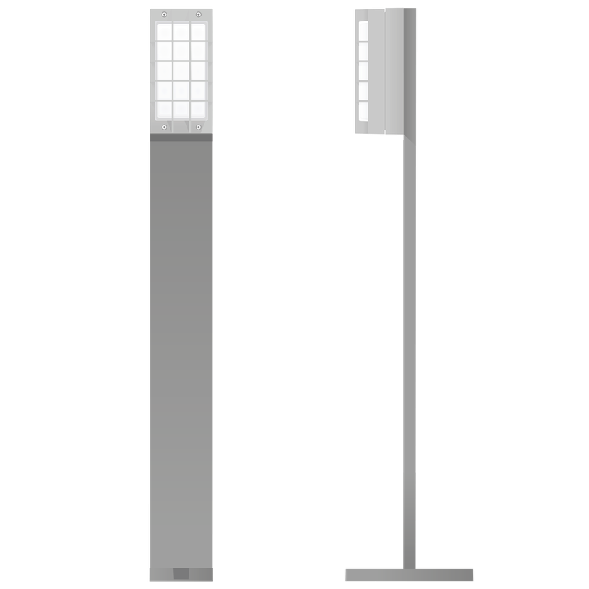 Post Bliz h 39.37" - Aluminium metallic