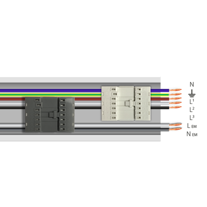 RAIL-A TRY 7P EM - L 1435 mm (2 staffette inox incluse)