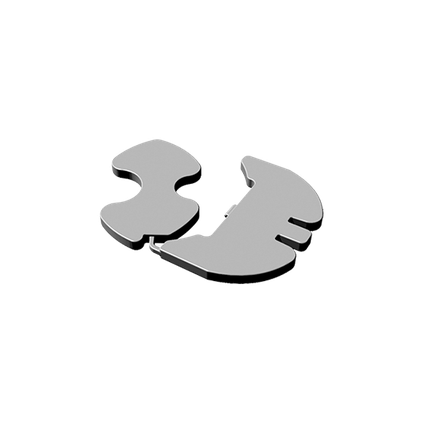 Internal cable clamp for asymmetrical adapter