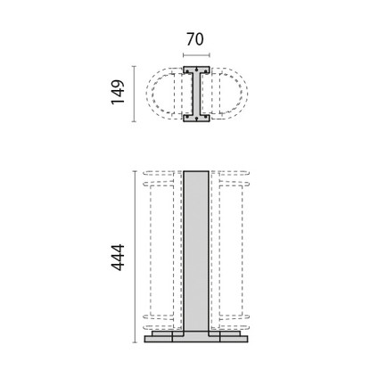 Post 45 444 mm