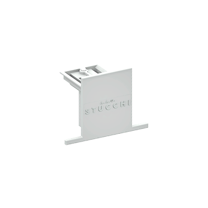 Suspended ceiling closing cap with locking screw